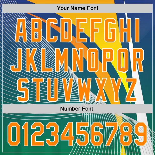 Custom Kelly Green Bay Orange-White 3D Pattern Design Abstract Sport Authentic Baseball Jersey - Image 5