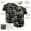 Custom Black White 3D Pattern Design Boats And Fish Authentic Baseball Jersey - Image 3