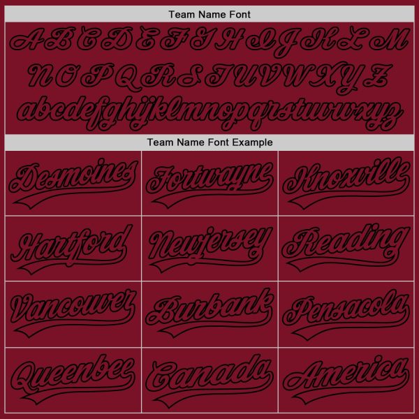 Custom Crimson Crimson-Black Authentic Baseball Jersey - Image 4