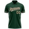 Custom Green City Cream-Black Performance Vapor Golf Polo Shirt - Image 2