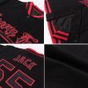 Custom Black Purple-Gold Bomber Full-Snap Varsity Letterman Two Tone Jacket - Image 2
