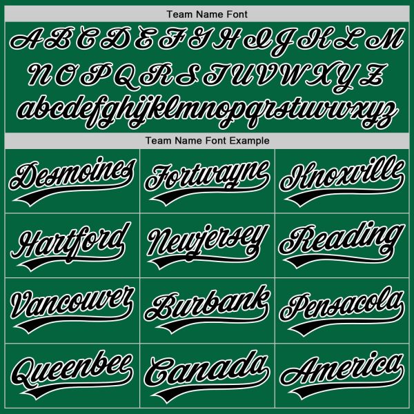 Custom Kelly Green White Pinstripe Black Authentic Baseball Jersey - Image 4