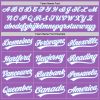 Custom Medium Purple White-Light Blue Authentic Baseball Jersey - Image 4