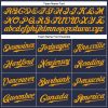 Custom Navy Gold Authentic Sleeveless Baseball Jersey - Image 3