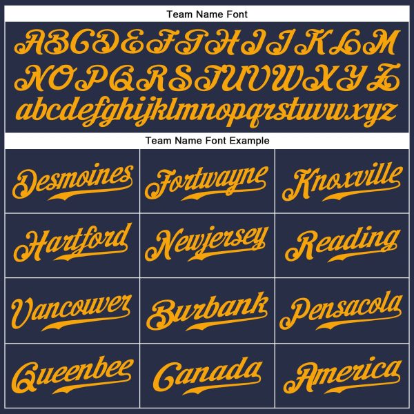 Custom Navy Gold Authentic Sleeveless Baseball Jersey - Image 3