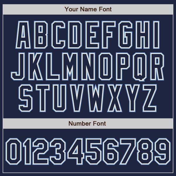 Custom Navy Navy-Light Blue Authentic Baseball Jersey - Image 5