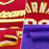 Custom Purple Black-Teal Authentic Throwback Baseball Jersey - Image 2