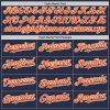 Custom Navy Orange-White Authentic Sleeveless Baseball Jersey - Image 3