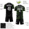 Custom Black White-Neon Green Sublimation Soccer Uniform Jersey - Image 3