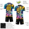 Custom Tie Dye Gold-Black Sublimation Soccer Uniform Jersey - Image 3