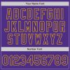 Custom Purple Gold Pinstripe Gold Two-Button Unisex Softball Jersey - Image 5