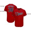 Custom Red Navy-Old Gold Baseball Jersey - Image 3