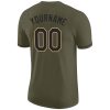 Custom Olive Black-Old Gold Performance Salute To Service T-Shirt - Image 6